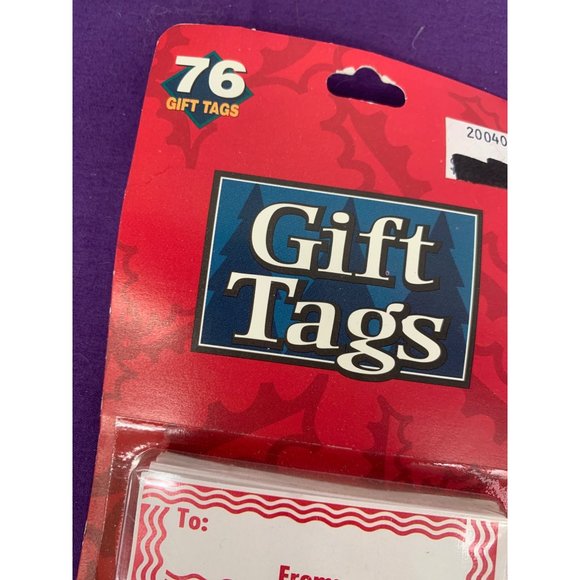 1995 vVntage Christmas Tags 76 Per Package Lot of Two Identical Tags - Picture 4 of 6